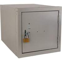 Casier cubique empilable, 12" x 18" x 12", Acier, Gris, D&eacute;mont&eacute; Distribution Jean Lapalme