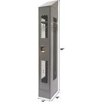 Vented Lockers, 12" x 18" x 88", Steel, Grey, Knocked Down, Perforated Distribution Jean Lapalme