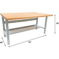 &eacute;tabli modulaire industriel, Cap 1000 lb, 72" la x 48" p Distribution Jean Lapalme
