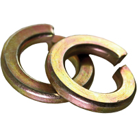 Split Lock Washer, 1/4", Yellow Zinc Distribution Jean Lapalme