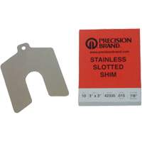 Slotted Shim Assortments, 2" L x 0.001"- 0.125" Thickness, 2" W, Stainless Steel Distribution Jean Lapalme