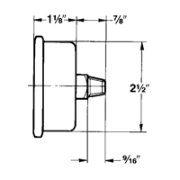 Manom&egrave;tres,  2-1/2", 30" Hg-0" Vac, Fixation inf&eacute;rieure, Analogique rempli de liquide Distribution Jean Lapalme