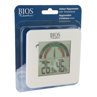 Indoor Hygrometers with BIOS Comfort Scale, Contact, Digital, -58-158°F (-50-70°C) Distribution Jean Lapalme