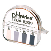 Papier r&eacute;actif Hydrion Chlorine Phydrion CM-240 Distribution Jean Lapalme