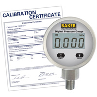 B5000 Series Pressure Gauge with ISO Certificate, 2-1/2" , 0 - 103.4 kPa/0 - 15 psi/0 - 416 in. w.c., Bottom Mount, Digital Distribution Jean Lapalme
