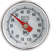 1" Dial Thermometer Celsius Only with Calibration Sleeve, Contact, Analogue, 0.4-230°F (-18-110°C) Distribution Jean Lapalme