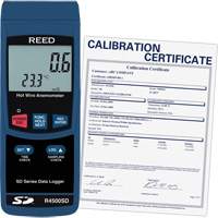 Thermo-an&eacute;mom&egrave;tres &agrave; fil chaud avec enregistrement de donn&eacute;es et certificat de calibration, Enregistrement des donn&eacute;es, Gamme de v&eacute;locit&eacute; d'air de 0,2 - 25 m/sec Distribution Jean Lapalme