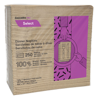 Pro Select 1/8 Fold Dinner Napkins, 1 Ply, 15.5" x 16" Distribution Jean Lapalme
