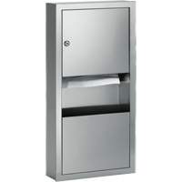 Combinaisons distributeurs d'essuie-mains & poubelle, Manuel, 14" la x 4" p x 28" h Distribution Jean Lapalme