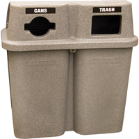 Contenants de recyclage Bullseye, Bord de rue, Plastique, 2 x 22 gal. US Distribution Jean Lapalme