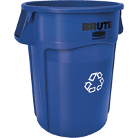 BRUTE&reg; Round Recycling Containers, Bulk, Plastic, 44 US gal. Distribution Jean Lapalme