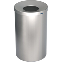R&eacute;cipient &agrave; d&eacute;chets pour halls, Acier inoxydable, 33 gal. US Distribution Jean Lapalme