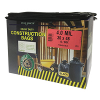 Sacs pour d&eacute;chets pour entrepreneurs, Fort, 30" la x 48" lo, 4 mils, Noir, Capacit&eacute; 124,91 L (33 gal.) Distribution Jean Lapalme