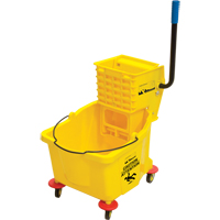 Seau et essoreuse pour vadrouille, Pression lat&eacute;rale, 9,5 gal. US (38 pintes), Jaune Distribution Jean Lapalme