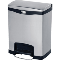 Slim Jim&reg; Waste Container, Stainless Steel, 8 US gal. Capacity Distribution Jean Lapalme