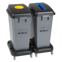 Socle roulant pour contenant &agrave; d&eacute;chets & &agrave; recyclage, Polypropyl&egrave;ne, Noir, Convient aux contenants  Distribution Jean Lapalme