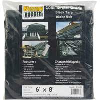 Tarp, Light Industrial Duty, Black, 6' x 8' x 8 mils Distribution Jean Lapalme