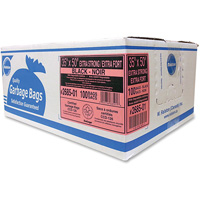 Industrial Garbage Bags, X-Strong, 35" W x 50" L, 1.17 mils, Black Distribution Jean Lapalme