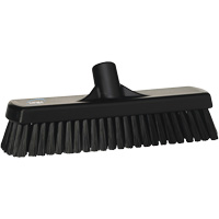 Deck & Wall Scrub Broom, Stiff Bristles, 12", Polyester, Black Distribution Jean Lapalme