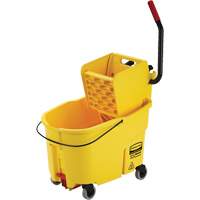 Ensemble de seau pour vadrouille et essoreuse WaveBrake, Pression lat&eacute;rale, 11 gal. US (44 pintes), Jaune Distribution Jean Lapalme