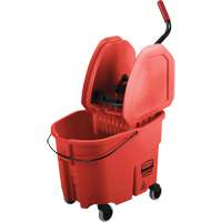 Ensemble de seau pour vadrouille et essoreuse WaveBrake, Pression vers le bas, 8,75 gal. US (35 pintes), Rouge Distribution Jean Lapalme