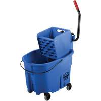 Ensemble de seau pour vadrouille et essoreuse WaveBrake, Pression lat&eacute;rale, 8,75 gal. US (35 pintes), Bleu Distribution Jean Lapalme