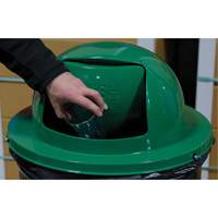 Couvercle pour baril &agrave; d&eacute;chets, Couvercle bomb&eacute;, M&eacute;tal, Convient aux contenants 23-1/2" dia. Distribution Jean Lapalme