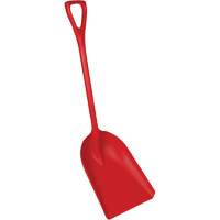 One-Piece Food Processing Shovel, 14" x 17" Blade, 42-1/2" Length, Plastic, Red Distribution Jean Lapalme