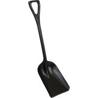 One-Piece Hygienic Shovel, 10" x 6" Blade, 37-1/2" Length, Plastic, Black Distribution Jean Lapalme