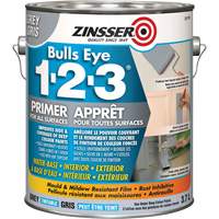 Bulls Eye 1-2-3&reg; Water-Base Primer, 3.78 L, Gallon, Grey Distribution Jean Lapalme