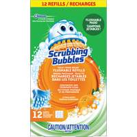 Recharge de tampons jetables dans les toilettes, pour la brosse pour cuvettes Scrubbing Bubbles Fresh Brush, Recharge Distribution Jean Lapalme