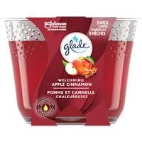 Chandelle &agrave; trois m&egrave;ches Glade, Pomme cannelle Distribution Jean Lapalme