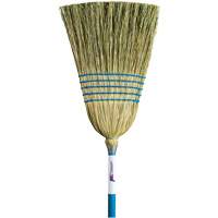 Balai de paille &agrave; usage l&eacute;ger pour int&eacute;rieur/ext&eacute;rieur, Cinq cordes, Manche Bois Distribution Jean Lapalme