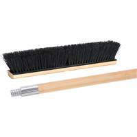 Balai-brosse avec manche &agrave; filetage m&eacute;tallique, 24", Moyen, Soies Tampico Distribution Jean Lapalme