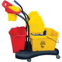 Multifunctional Mop Trolley, Down Press, 9.5 US Gal.(38 Quart), Yellow Distribution Jean Lapalme