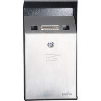 Smoking Receptacle, Wall-Mount, Stainless Steel, 1 Litre Capacity, 11-4/5" Height Distribution Jean Lapalme