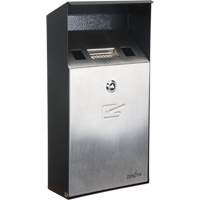 Smoking Receptacle, Wall-Mount, Stainless Steel, 1 Litre Capacity, 11-4/5" Height Distribution Jean Lapalme