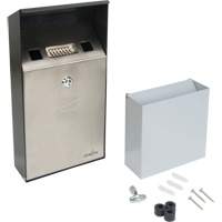Smoking Receptacle, Wall-Mount, Stainless Steel, 1 Litre Capacity, 11-4/5" Height Distribution Jean Lapalme