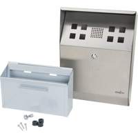 Smoking Receptacle, Wall-Mount, Stainless Steel, 1 Litre Capacity, 11-4/5" Height Distribution Jean Lapalme