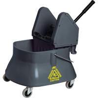Champ Mop Bucket & Wringer, Down Press, 6.5 US Gal. (26 Quart)/7.5 US Gal. (30 Quarts), Grey Distribution Jean Lapalme