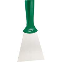 Grattoir en acier inoxydable avec poign&eacute;e montable sur manche, Vert, 4" la x 8" lo Distribution Jean Lapalme