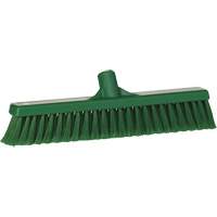 Fine Particle Push Broom, Fine/Split Bristles, 16-1/4", Polypropylene, Green Distribution Jean Lapalme