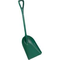Pelle monobloc perceptible par d&eacute;tecteur de m&eacute;tal, Lame 13-3/4" x 17", Longueur de 42-1/2", Plastique, Vert Distribution Jean Lapalme