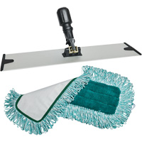 Tampon pour vadrouille &agrave; &eacute;pousseter et support, Style Boucles et crochets, Polyester, 18" lo x 5-3/4" la Distribution Jean Lapalme