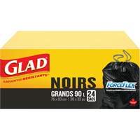 90L Garbage Bags, Regular, 30" W x 33" L, Black Distribution Jean Lapalme