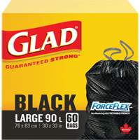 90L Garbage Bags, Regular, 30" W x 33" L, Black Distribution Jean Lapalme