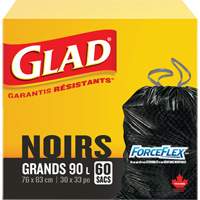 90L Garbage Bags, Regular, 30" W x 33" L, Black Distribution Jean Lapalme