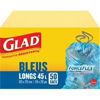 Sacs de recyclage 45 L, R&eacute;gulier, 24" la x 28" lo, Bleu Distribution Jean Lapalme