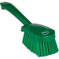 Short-Handled Washing Brush, Soft Bristles, 10-1/2" Long, Green Distribution Jean Lapalme