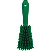 Short-Handled Washing Brush, Soft Bristles, 10-1/2" Long, Green Distribution Jean Lapalme